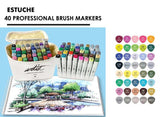 Rotuladores Canvas Luxe Professional Brush Marker 40 Colore | Roymart | Pack 1 Unidades